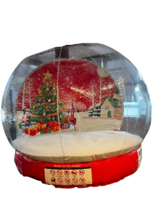 GLOBO VERMELHO COM NEVE